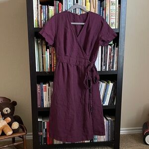 Mulberry-Plum Wrap Dress